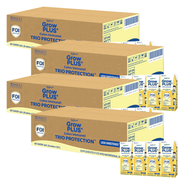 Thực phẩm bổ sung sữa dinh dưỡng pha sẵn GrowPLUS+ Colos Immunel, 4x180ml (trên 1 tuổi) - Thùng