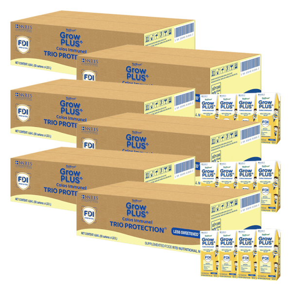 Combo 6 thùng Thực phẩm bổ sung sữa dinh dưỡng pha sẵn GrowPLUS+ Colos Immunel, 4x180ml (trên 1 tuổi) - Thùng