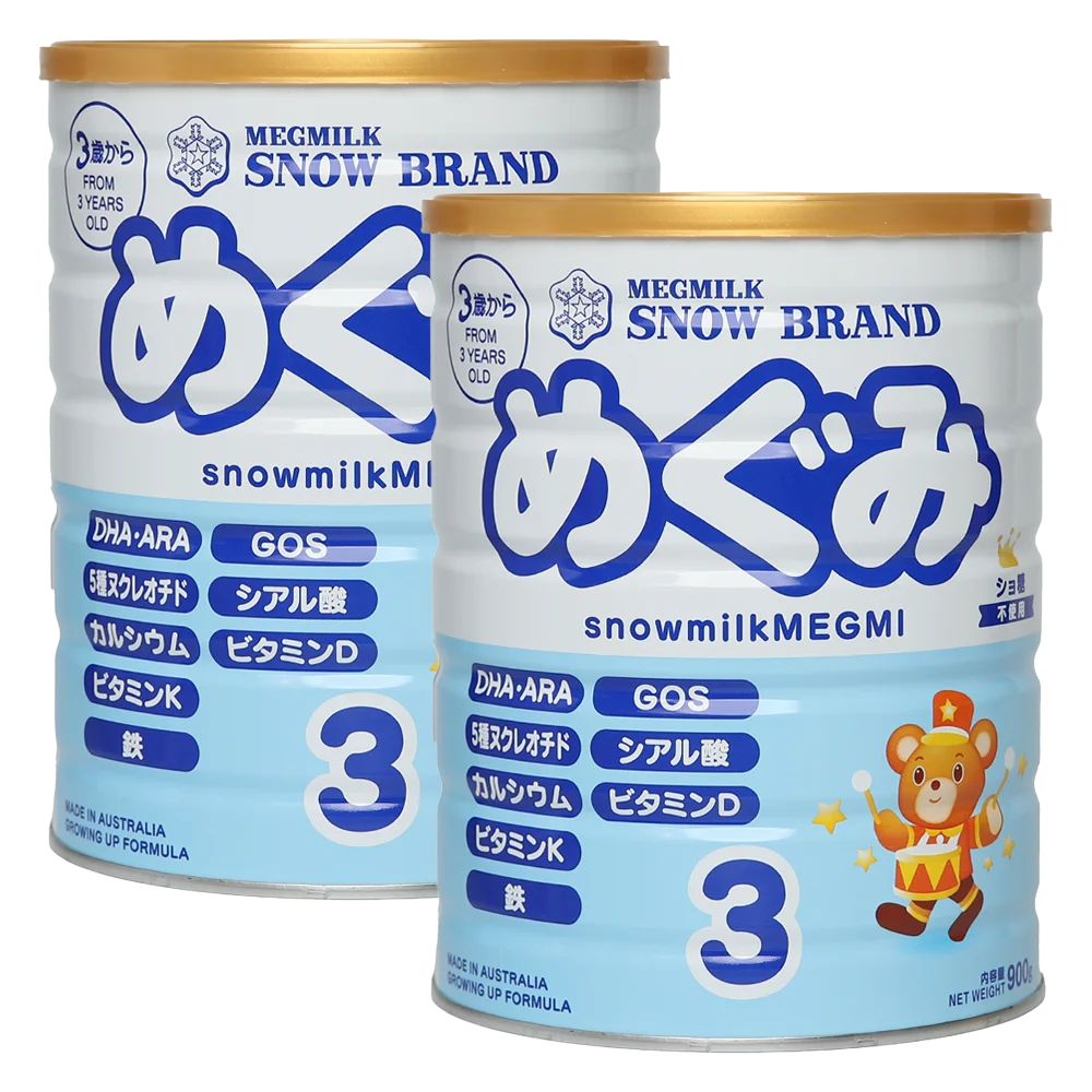 Combo 2 Sản phẩm dinh dưỡng công thức Megmilk Snow Brand Snowmilkmegmi 3 (Dành cho trẻ từ 3 tuổi trở lên) 900g