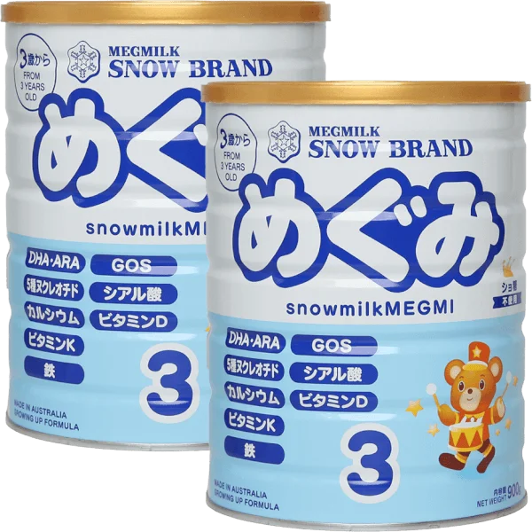 Combo 2 Sản phẩm dinh dưỡng công thức Megmilk Snow Brand Snowmilkmegmi 3 (Dành cho trẻ từ 3 tuổi trở lên) 900g
