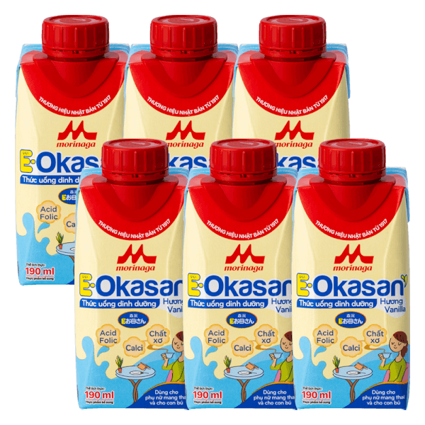 Combo 2 Sữa nước bầu Morinaga hương vani 190ml (lốc 3 hộp)