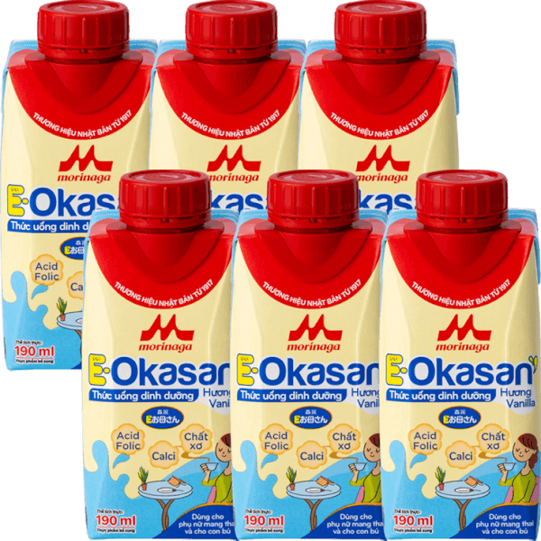 Combo 2 Sữa nước bầu Morinaga hương vani 190ml (lốc 3 hộp)