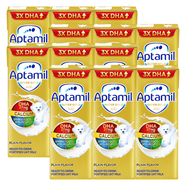 Combo 4 Sữa pha sẵn Aptamil Super Gold Kid 180ml (lốc 3 hộp)