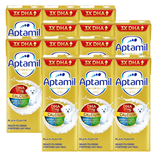 Combo 4 Sữa pha sẵn Aptamil Super Gold Kid 180ml (lốc 3 hộp)