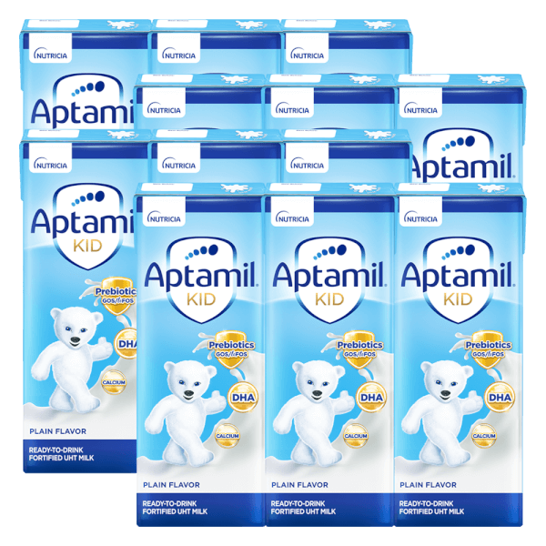 Combo 4 Sữa dinh dưỡng pha sẵn Aptamil Kid, 180ml (lốc 3 hộp)