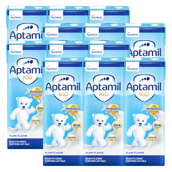 Combo 4 Sữa dinh dưỡng pha sẵn Aptamil Kid, 180ml (lốc 3 hộp)