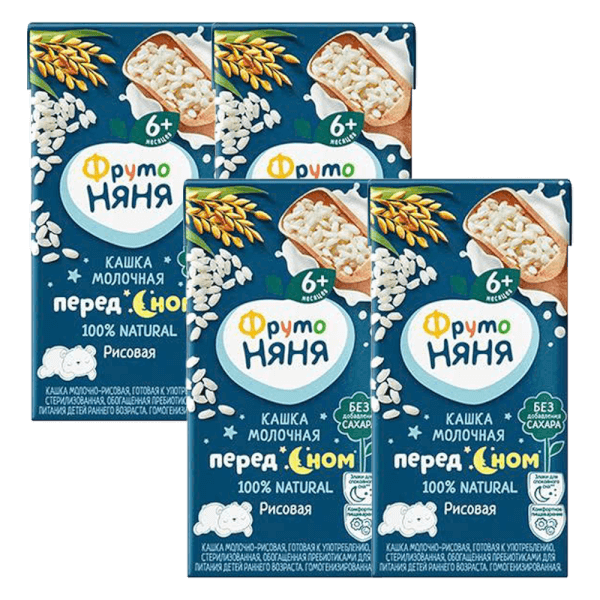 Combo 4 Sữa đêm gạo Frutonyanya 200ml