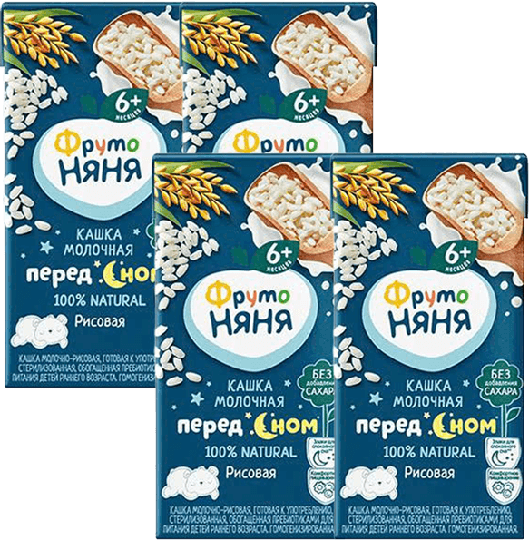 Combo 4 Sữa đêm gạo Frutonyanya 200ml