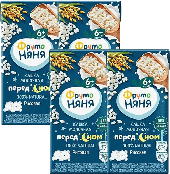 Combo 4 Sữa đêm gạo Frutonyanya 200ml