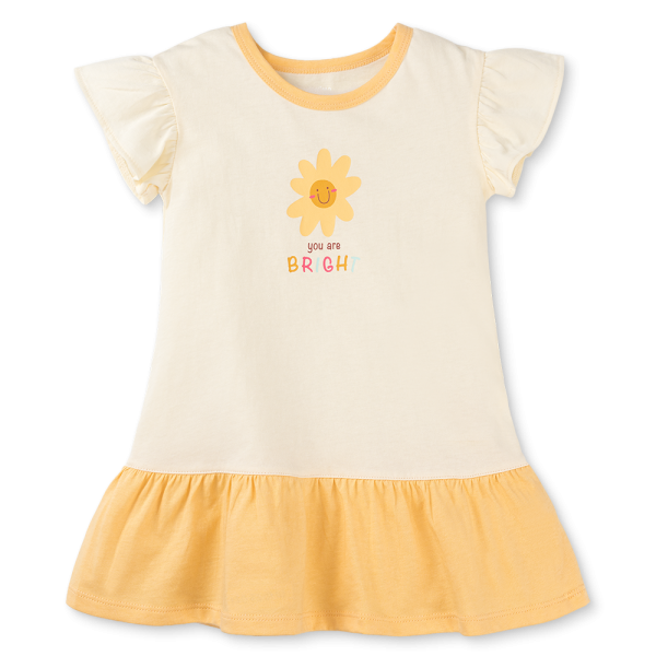 Đầm bé gái Animo Easy LU1025021 (1-4Y,Kem-vàng,TT02)