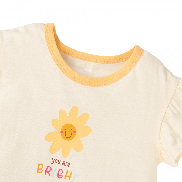 Đầm bé gái Animo Easy LU1025021 (1-4Y,Kem-vàng,TT02)