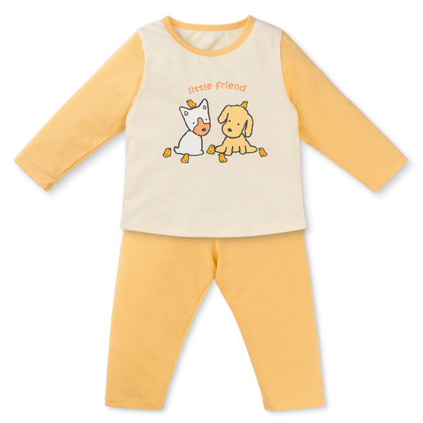 Bộ bé gái dài Animo Easy LU1025020 (1-4Y,Kem-vàng,TT02)