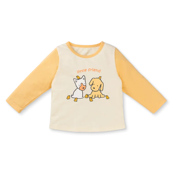 Bộ bé gái dài Animo Easy LU1025020 (1-4Y,Kem-vàng,TT02)