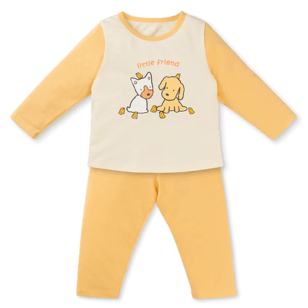 Bộ bé gái dài Animo Easy LU1025020 (1-4Y,Kem-vàng,TT02)