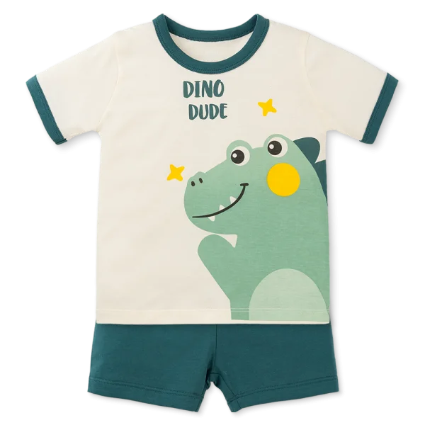 Bộ bé trai ngắn Animo Easy HN1125047 (1-4Y,Kem-lá)