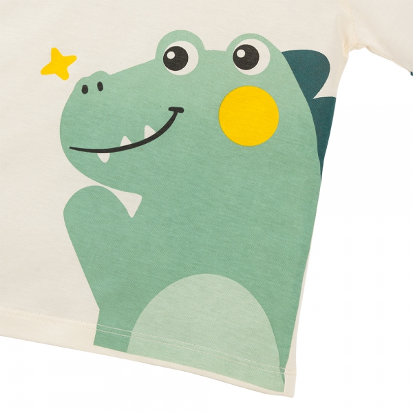 Bộ bé trai ngắn Animo Easy HN1125047 (1-4Y,Kem-lá)