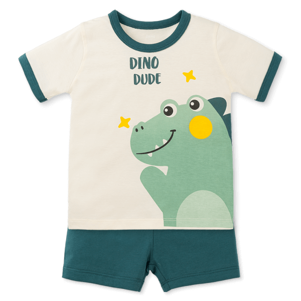 Bộ bé trai ngắn Animo Easy HN1125047 (1-4Y,Kem-lá)