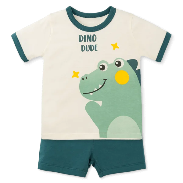 Bộ bé trai ngắn Animo Easy HN1125047 (1-4Y,Kem-lá)