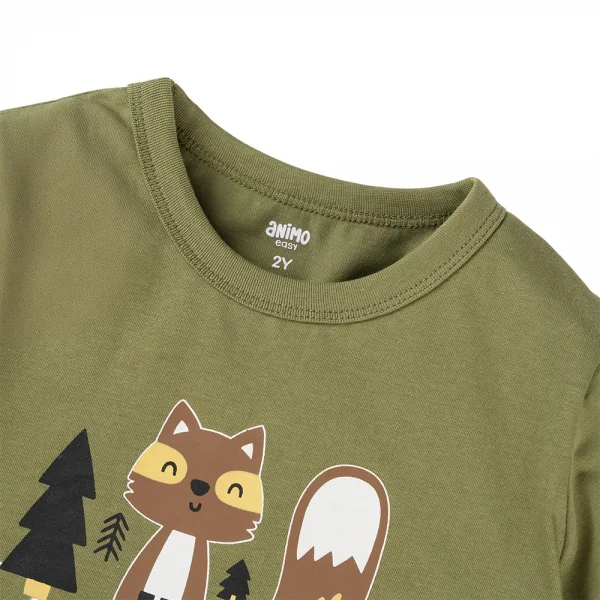 Bộ bé trai dài Animo Easy HN1025010 (1-4Y,Lá-nâu, DD02)