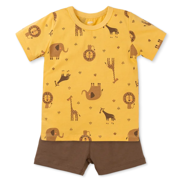 Bộ bé trai ngắn Animo Easy HN0925065 (1-4Y,Vàng-nâu, TT04)