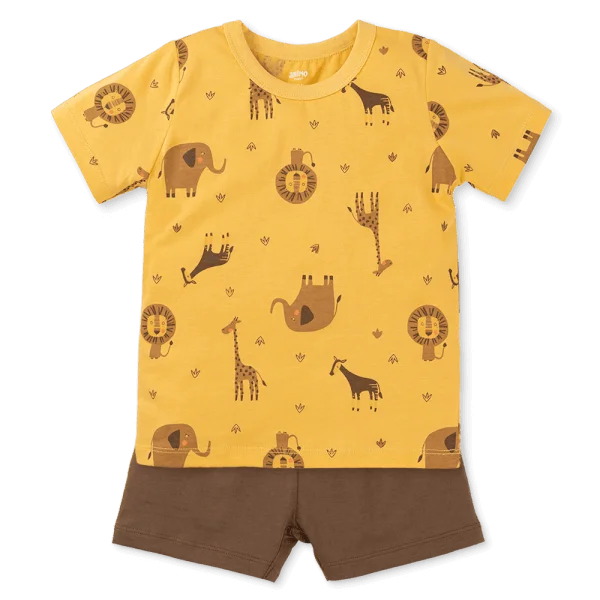Bộ bé trai ngắn Animo Easy HN0925065 (1-4Y,Vàng-nâu, TT04)