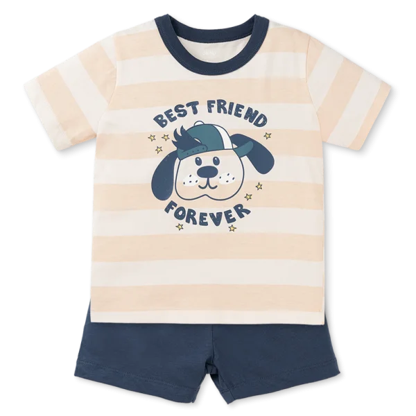 Bộ bé trai ngắn Animo Easy HN0925061 (1-4Y,Be-dương, NN02)