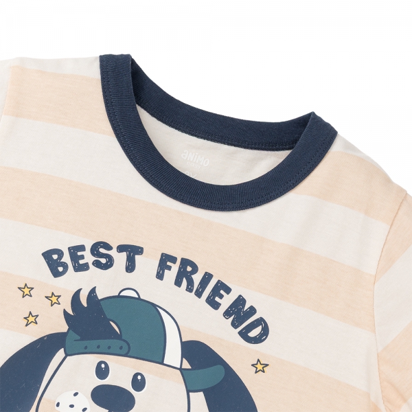 Bộ bé trai ngắn Animo Easy HN0925061 (1-4Y,Be-dương, NN02)