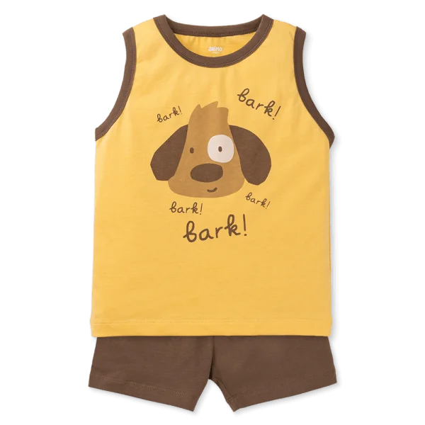 Bộ sát nách bé trai Animo Easy HN0925071 (1-4Y,Vàng-nâu, TT02)