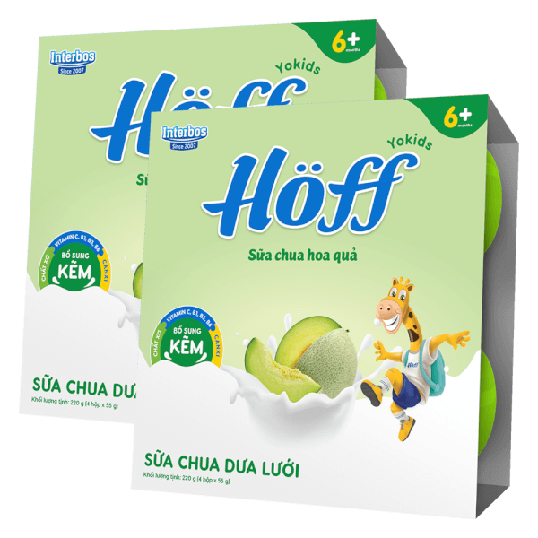 Combo 2 Sữa chua hoa quả HӦff - Dưa lưới 55gr