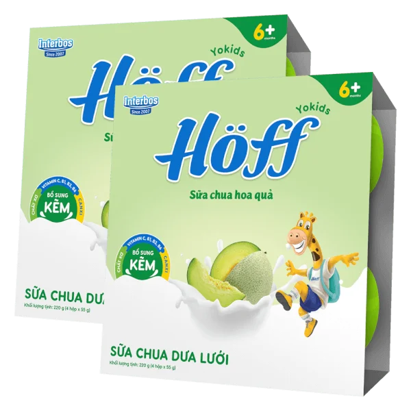 Combo 2 Sữa chua hoa quả HӦff - Dưa lưới 55gr