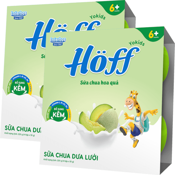 Combo 2 Sữa chua hoa quả HӦff - Dưa lưới 55gr