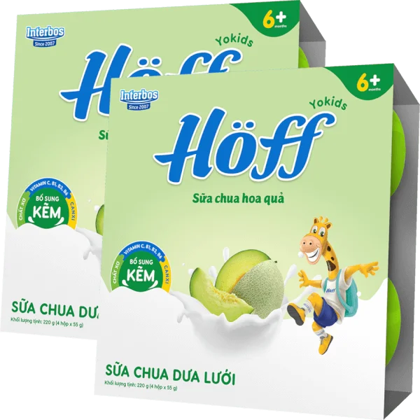 Combo 2 Sữa chua hoa quả HӦff - Dưa lưới 55gr