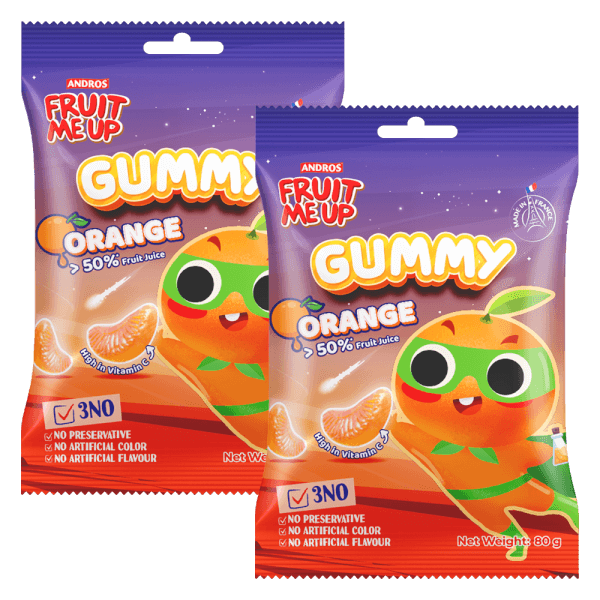 Combo 2 FRUIT ME UP KẸO DẺO VỊ CAM 80G