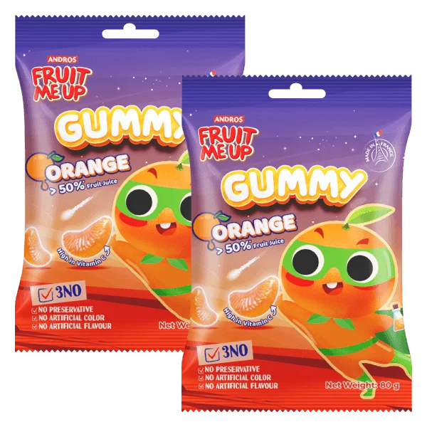 Combo 2 FRUIT ME UP KẸO DẺO VỊ CAM 80G