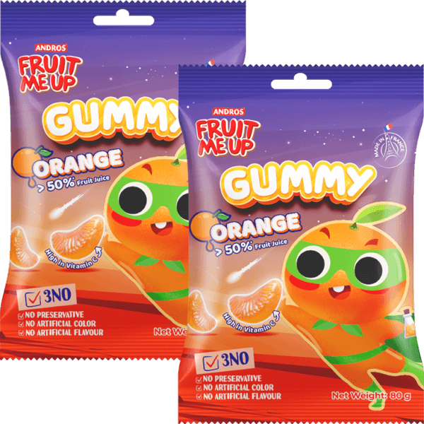 Combo 2 FRUIT ME UP KẸO DẺO VỊ CAM 80G