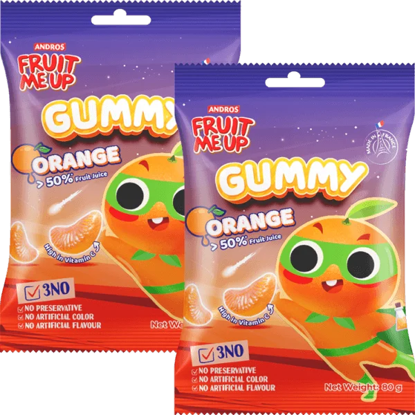 Combo 2 FRUIT ME UP KẸO DẺO VỊ CAM 80G