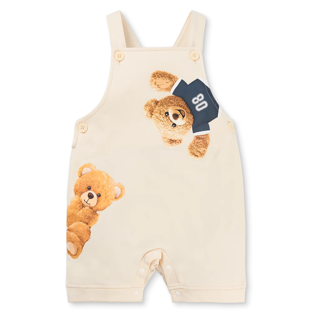 Bộ yếm bé trai ngắn Animo HN1125007 (1-4Y,Kem-nâu, NN02)