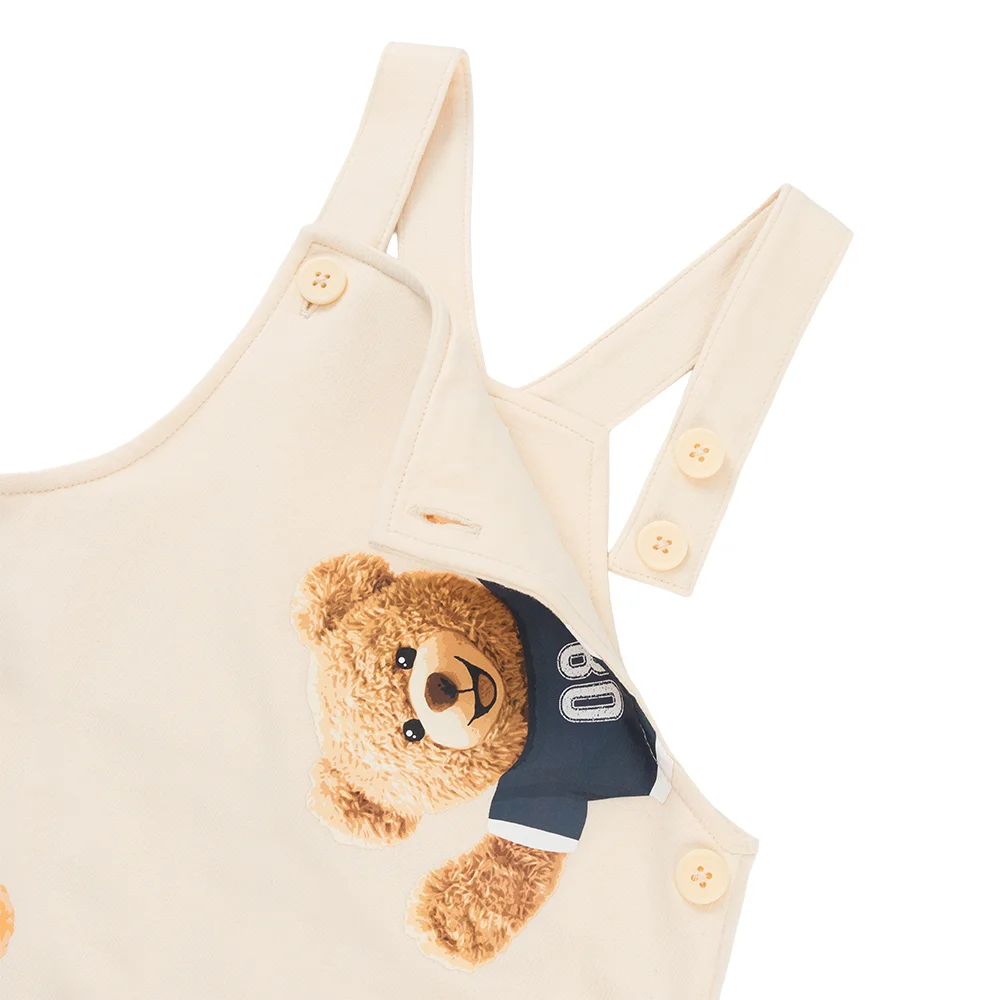 Bộ yếm bé trai ngắn Animo HN1125007 (1-4Y,Kem-nâu, NN02)