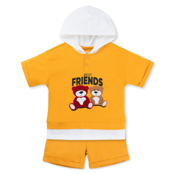 Bộ bé trai ngắn có nón Animo HN1125006 (1-6Y,Vàng, TT02)