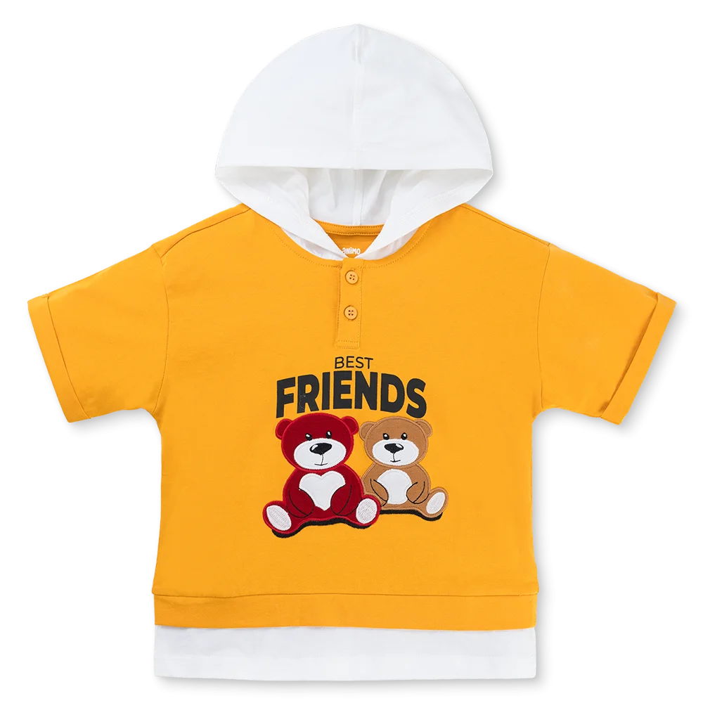 Bộ bé trai ngắn có nón Animo HN1125006 (1-6Y,Vàng, TT02)