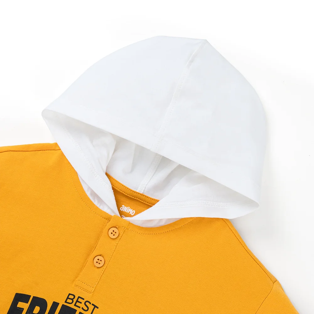 Bộ bé trai ngắn có nón Animo HN1125006 (1-6Y,Vàng, TT02)