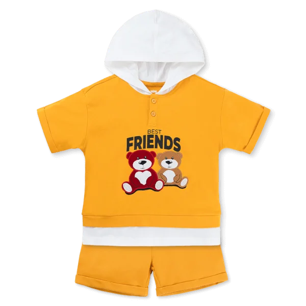 Bộ bé trai ngắn có nón Animo HN1125006 (1-6Y,Vàng, TT02)