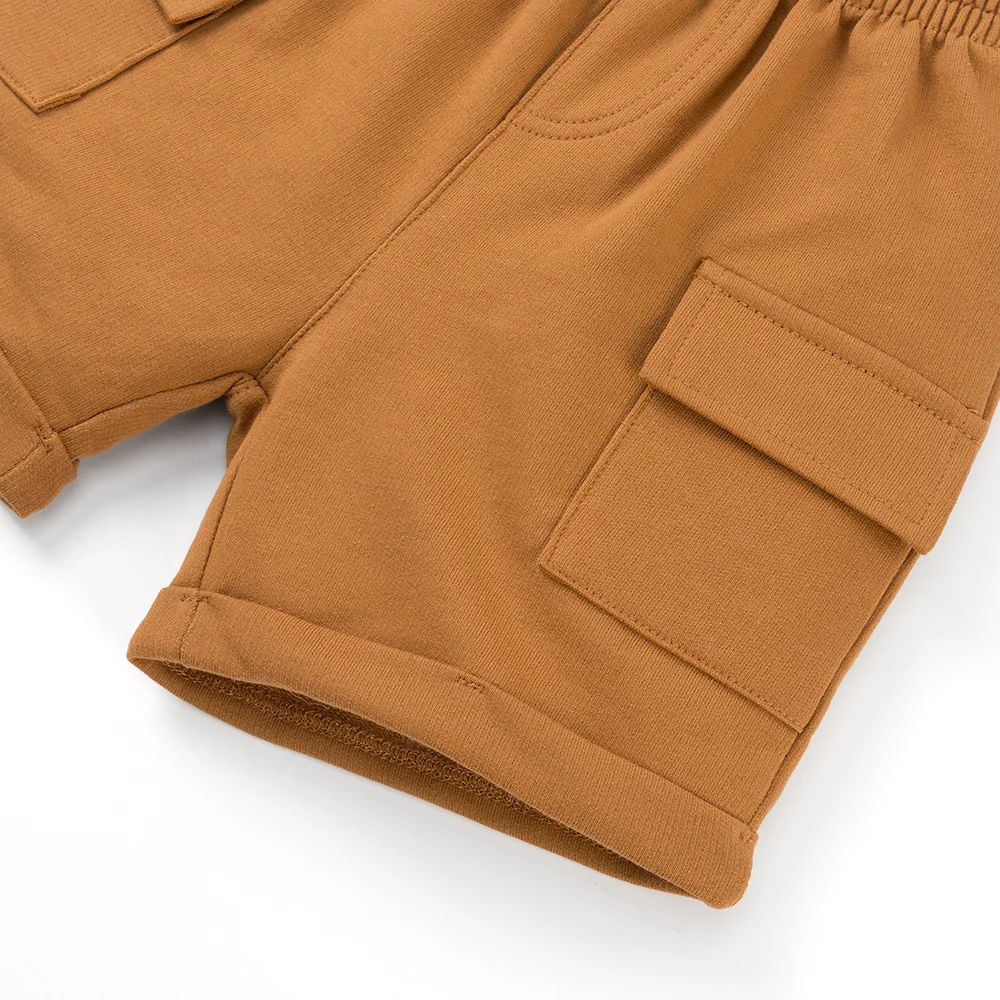 Bộ Polo bé trai ngắn Animo HN1125005 (1-6Y,Trắng-nâu, NN02)