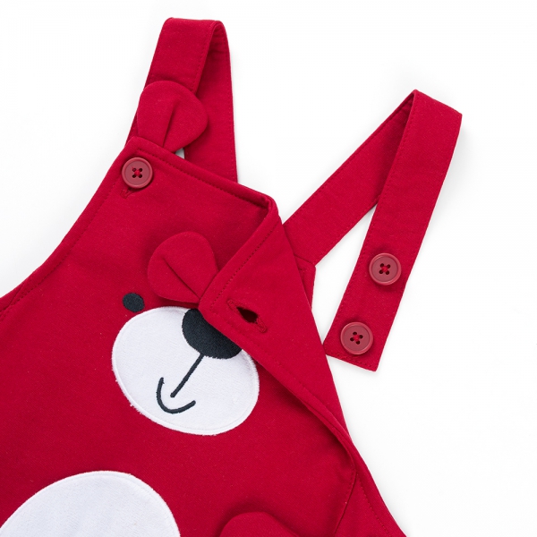 Bộ yếm bé trai ngắn Animo HN1125003 (1-4Y,Trắng-đỏ, TT02)