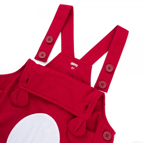 Bộ yếm bé trai ngắn Animo HN1125003 (1-4Y,Trắng-đỏ, TT02)