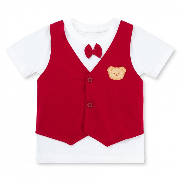 Bộ Ghile bé trai ngắn Animo HN1125001 (1-6Y,Trắng-đỏ, TT01)