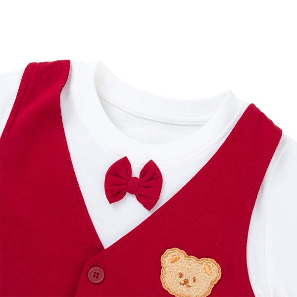 Bộ Ghile bé trai ngắn Animo HN1125001 (1-6Y,Trắng-đỏ, TT01)