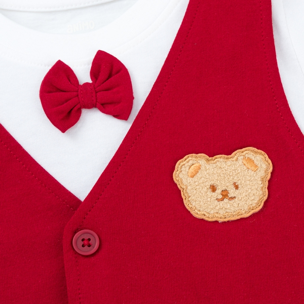 Bộ Ghile bé trai ngắn Animo HN1125001 (1-6Y,Trắng-đỏ, TT01)