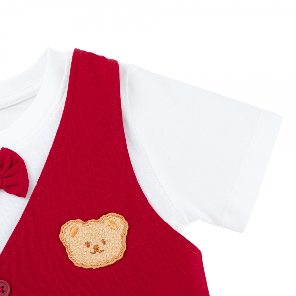 Bộ Ghile bé trai ngắn Animo HN1125001 (1-6Y,Trắng-đỏ, TT01)