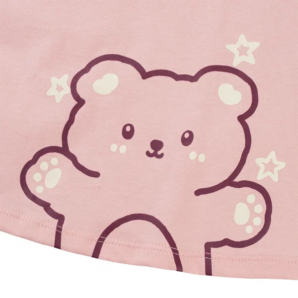 Bộ bé gái ngắn Animo Easy TX1025017 (1-4Y,Hồng-tía,DD02)